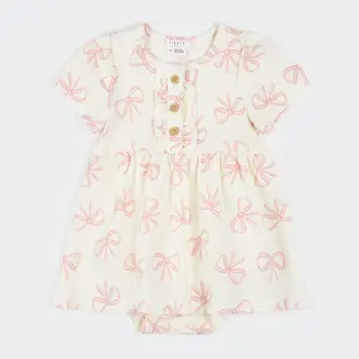 PETIT LEM ROBE CACHE-COUCHE À IMPRIMÉ DE BOUCLES - IVOIRE