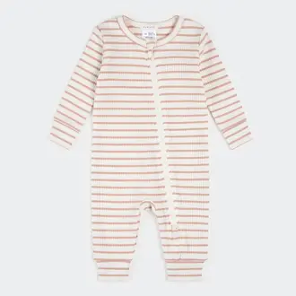 PETIT LEM PYJAMA EN MODAL CÔTELÉ - RAYURES ROSES