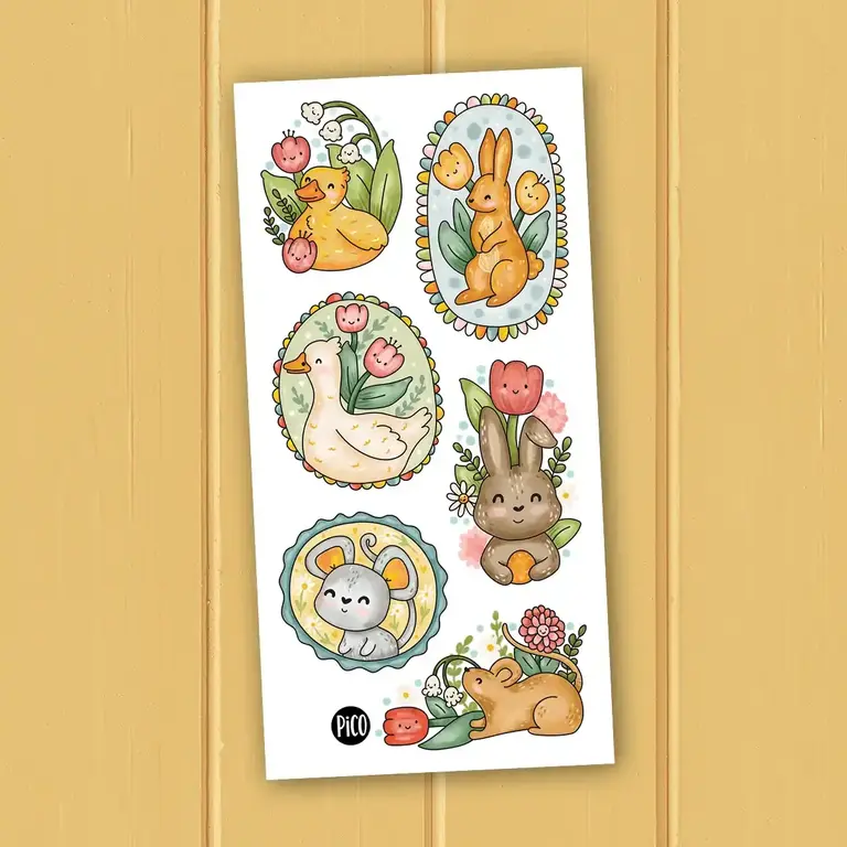 PICO TATOO TATOUAGES TEMPORAIRES - LES DÉLICATES OIES ET LEURS AMIES