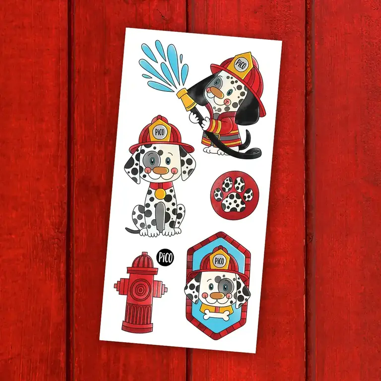 PICO TATOO TATOUAGES TEMPORAIRES -  PICO LE CHIEN POMPIER