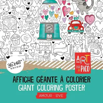PICO TATOO COLORIAGE GÉANT - AMOUR