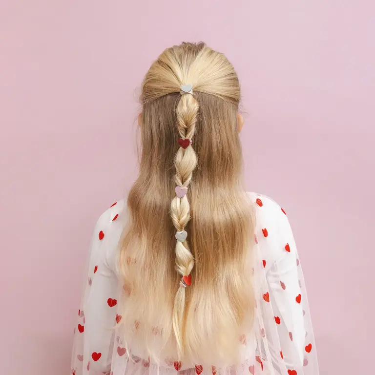 MIMI & LULA SET OF 8 HAIR ELASTICS - MINI HEART