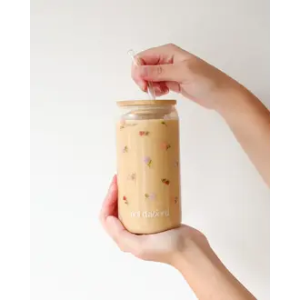 MOI D'ABORD TUMBLER EN VERRE - JARDIN FLEURI