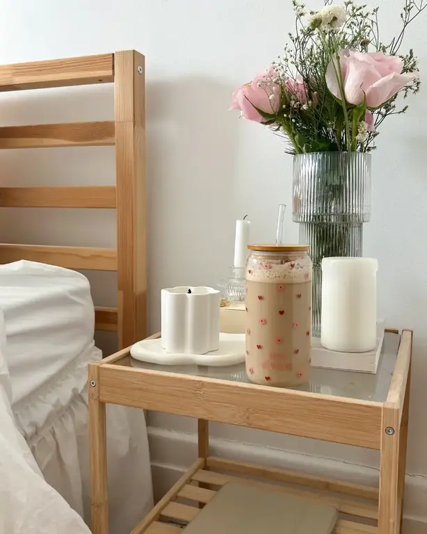 MOI D'ABORD TUMBLER EN VERRE - AMOUR FLORISSANT