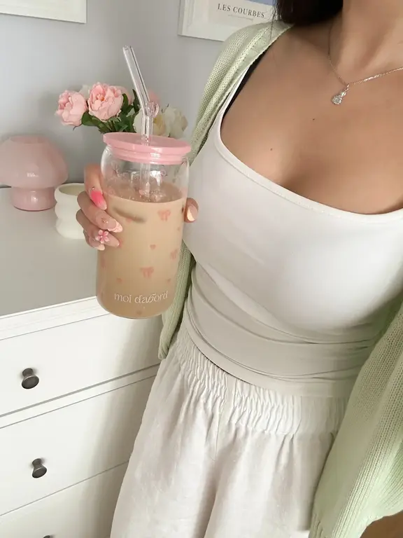 MOI D'ABORD TUMBLER EN VERRE - AMOUR EN BOUCLE