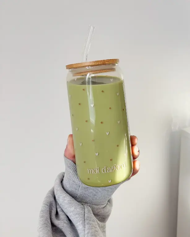 MOI D'ABORD TUMBLER EN VERRE - AMOUR PICOTÉ