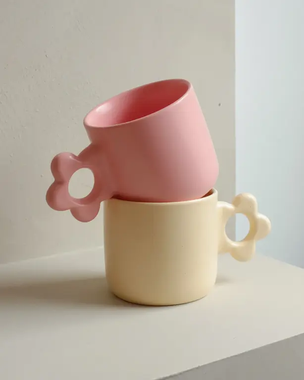 MOI D'ABORD  TASSE FLORENCE - JAUNE PÂLE