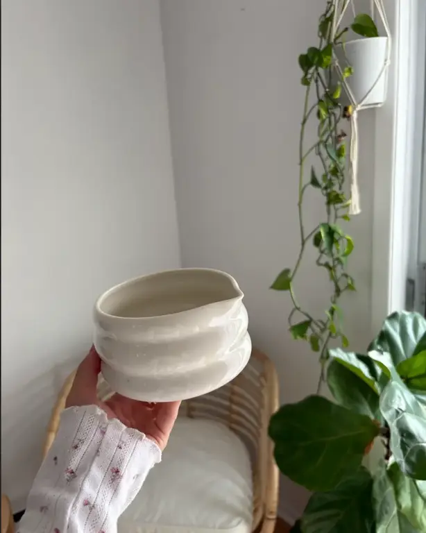 MOI D'ABORD BOL À MATCHA BUBBLE AVEC SUPPORT - BLANC