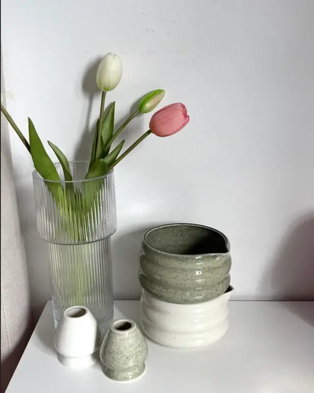 MOI D'ABORD BOL À MATCHA BUBBLE AVEC SUPPORT - BLANC