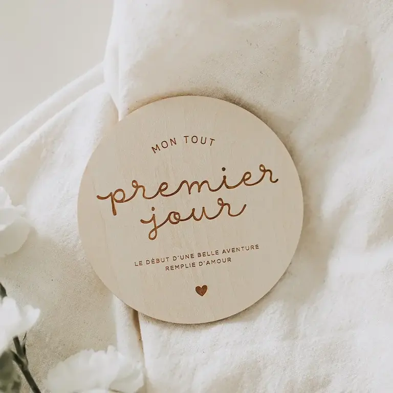 LE PETIT TABLEAU NOIR PASTILLE DE BOIS - NAISSANCE