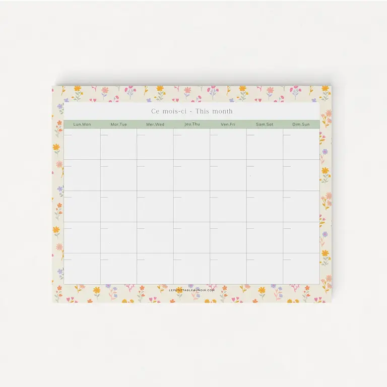 LE PETIT TABLEAU NOIR PLANIFICATEUR DE MOIS - OLIVIA