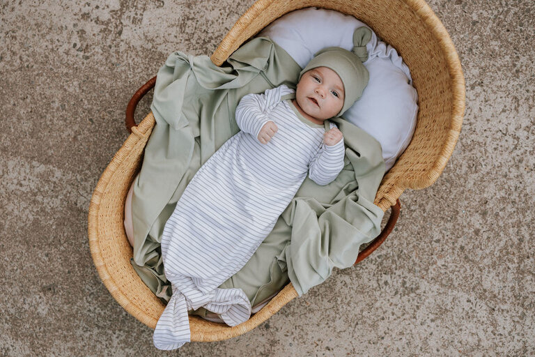 ZAK & ZOÉ DORMEUSE EN BAMBOU (0-6 MOIS) - LIGNÉ SAUGE