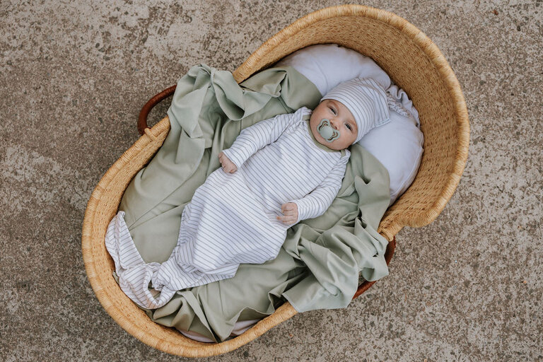 ZAK & ZOÉ DORMEUSE EN BAMBOU (0-6 MOIS) - LIGNÉ SAUGE