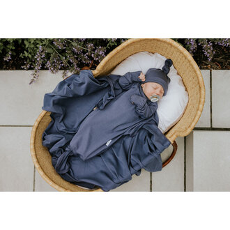 ZAK & ZOÉ BAMBOO SLEEPER (0-6 MONTHS) - FRENCH BLUE