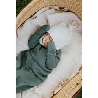 ZAK & ZOÉ BONNET EN BAMBOU (0-3 MOIS) - NATUREL