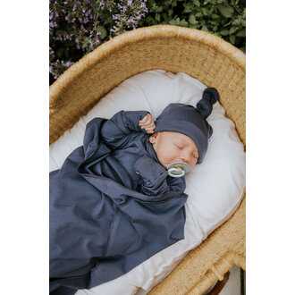 ZAK & ZOÉ BAMBOO BONNET (0-3 MONTHS) - FRENCH BLUE