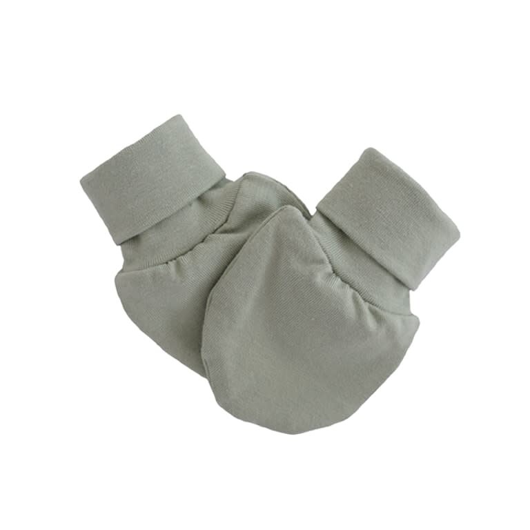 ZAK & ZOÉ MITAINES EN BAMBOU (0-3 MOIS) - SAUGE