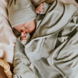 ZAK & ZOÉ COUVERTURE EN BAMBOU - SAUGE