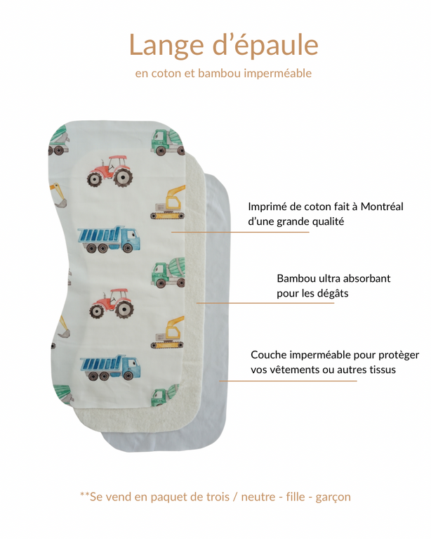 ZAK & ZOÉ ZAK & ZOÉ - ENSEMBLE DE 3 LANGES D'ÉPAULE