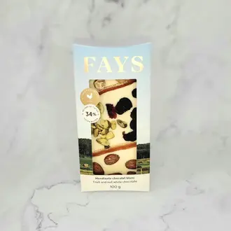 FAYS TERROIR CHOCOLATÉ FAYS - TABLETTE MANDIANTE - CHOCOLAT BLANC