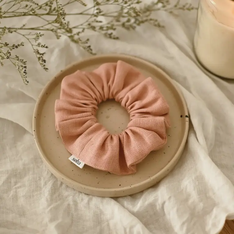 SOHA CHOUCHOU EN LIN - ROSE SABLE