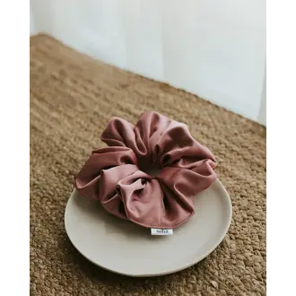 SOHA CHOUCHOU EN SATIN OVERSIZE - ROSE VINTAGE