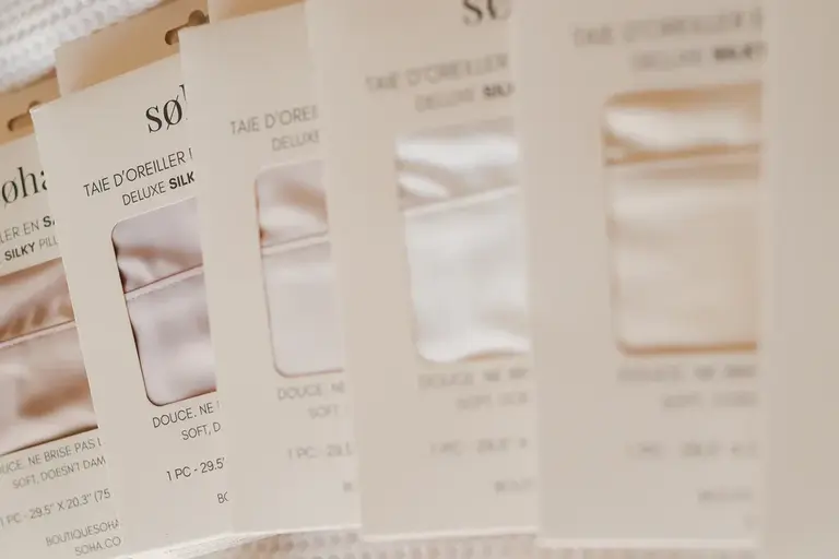 SOHA TAIE D'OREILLER EN SATIN - VIEUX ROSE