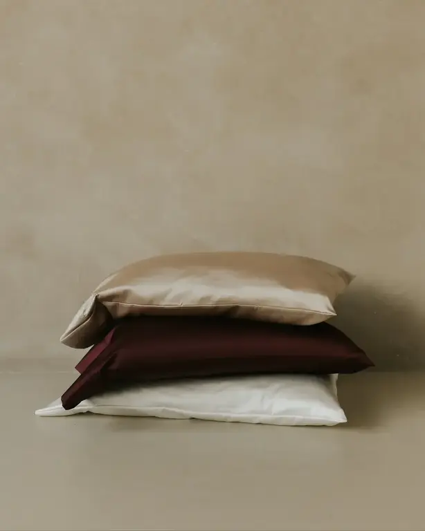 SOHA SOHA - TAIE D'OREILLER EN SATIN - ROSE PÂLE