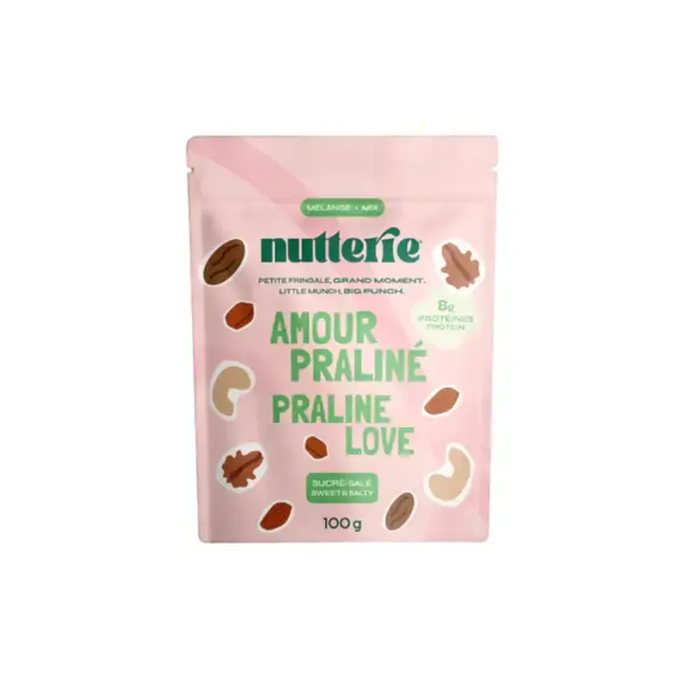 NUTTERIE SACHET COLLATION 100 GR - MÉLANGE AMOUR PRALINÉ
