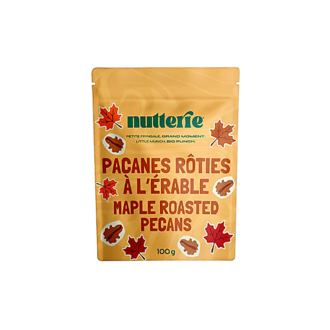 NUTTERIE SACHET COLLATION 100 GR - PACANES RÔTIES À L'ÉRABLE