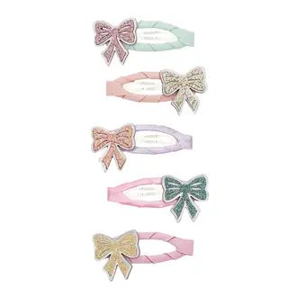 MIMI & LULA SET OF 4 MINI SPARKLY BOW CLIPS