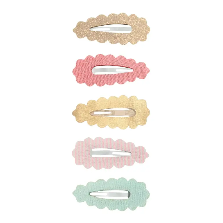 MIMI & LULA MINI SCALLOPED-EDGE CLIPS - PASTELS