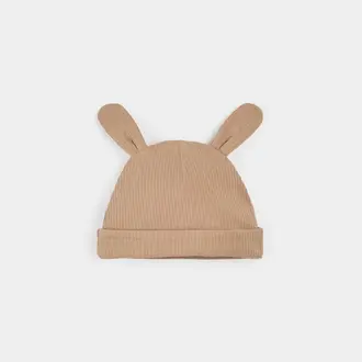 PETIT LEM BONNET DE LAPIN AVEC OREILLES - MOKA