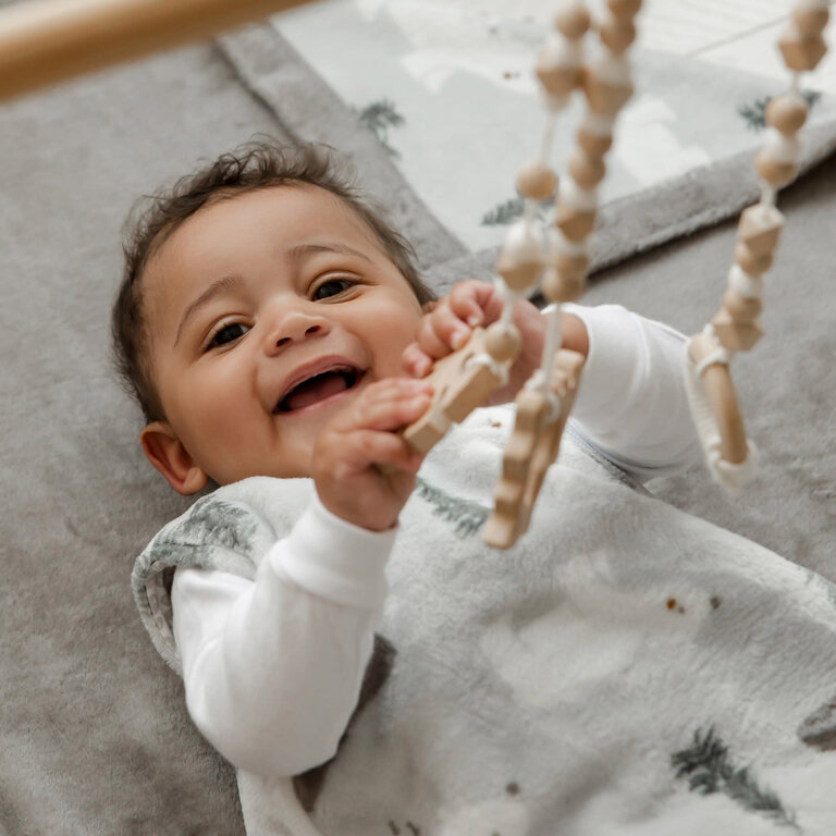 PERLIMPINPIN COUVERTURE EN PELUCHE - OURS