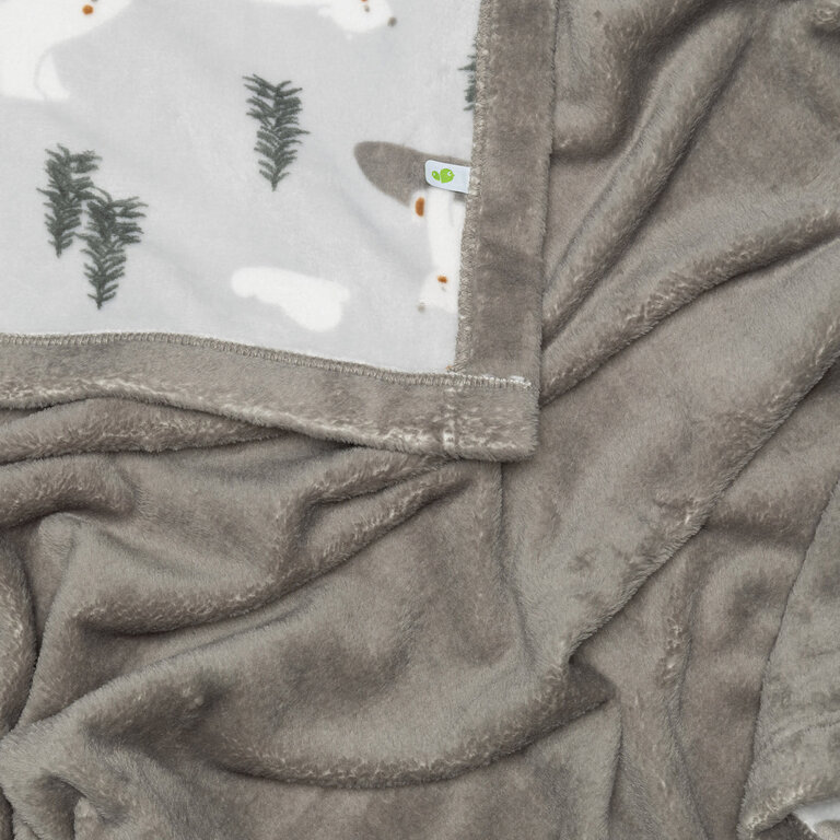 PERLIMPINPIN COUVERTURE EN PELUCHE - OURS