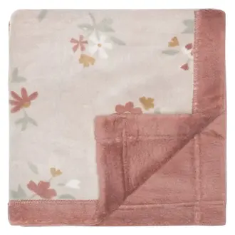 PERLIMPINPIN COUVERTURE EN PELUCHE - FLORAL