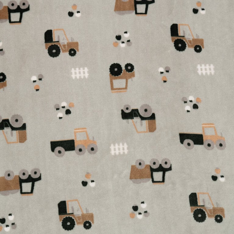 PERLIMPINPIN COUVERTURE EN PELUCHE - TRACTEUR