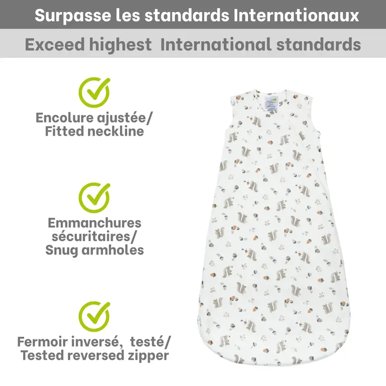 PERLIMPINPIN SAC DE NUIT EN BAMBOU 2.5 TOG - ÉCUREUIL