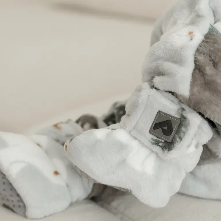 PERLIMPINPIN PANTOUFLES EN PELUCHE DOUBLE ÉPAISSEUR - OURS