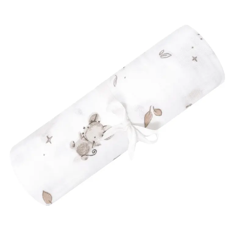 PERLIMPINPIN MOUSSELINE EN COTON - SOURIS