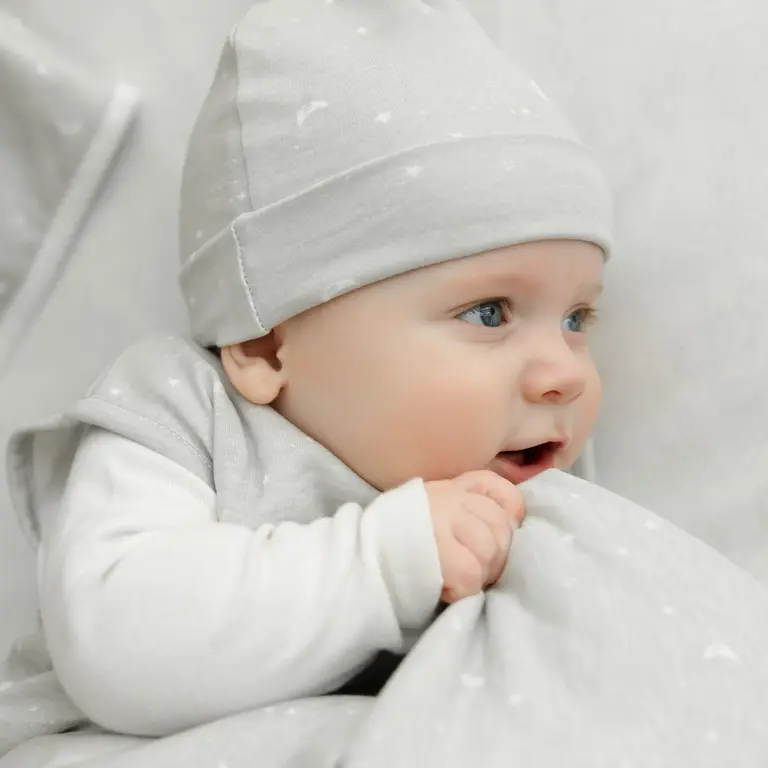 PERLIMPINPIN BONNET EN BAMBOU À (1-3 MOIS) - LUNE