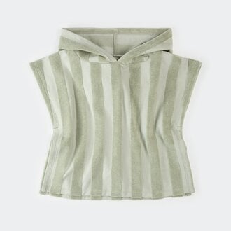 PETIT LEM PONCHO DE PLAGE À RAYURES - VERT PRAIRIE