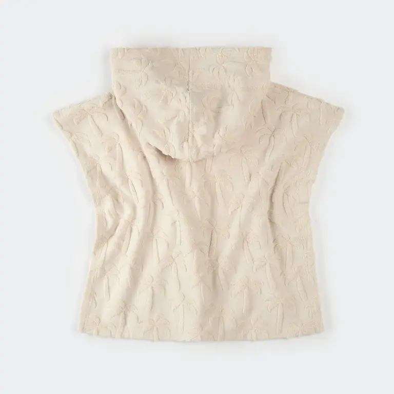 PETIT LEM PETIT LEM - PONCHO DE PLAGE PALMIERS - BEIGE