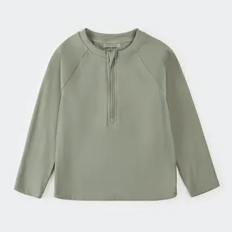 PETIT LEM MAILLOT RASHGUARD À DEMI-ZIP - SAUGE