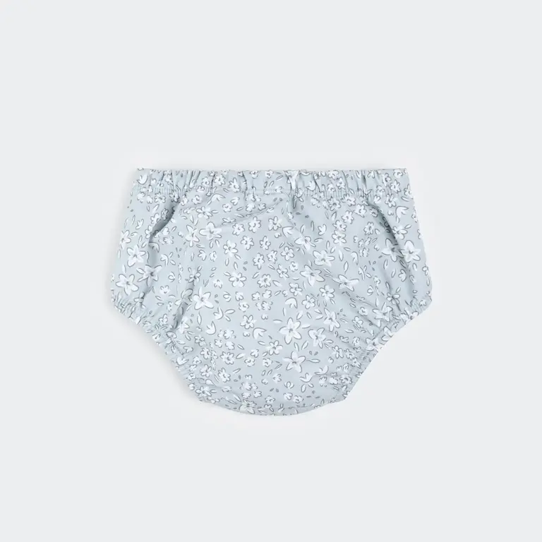 PETIT LEM SWIM DIAPER RETRO FLOWER PRINT - POWDER BLUE