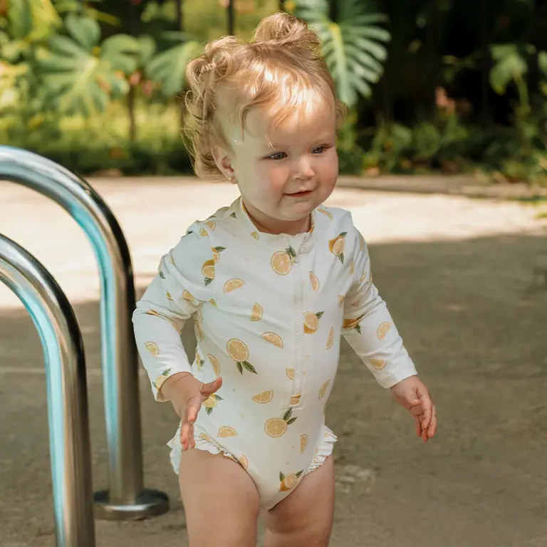 PETIT LEM MAILLOT MANCHES LONGUES IMPRIMÉ CITRONS - BLANC