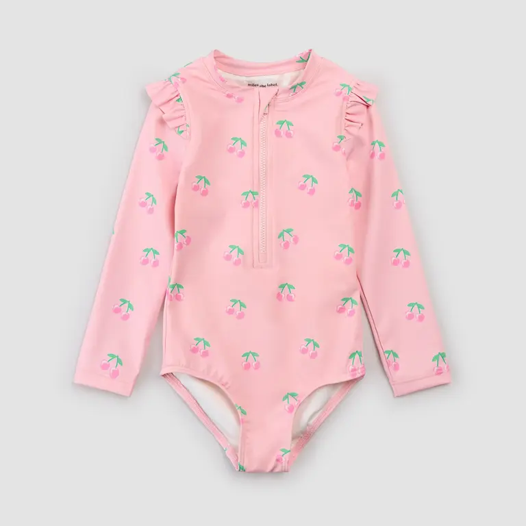 MILES THE LABEL MAILLOT MANCHES LONGUES IMPRIMÉ CERISES - ROSE