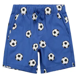 MILES THE LABEL SHORT EN COTON IMPRIMÉ SOCCER - BLEU ROYAL