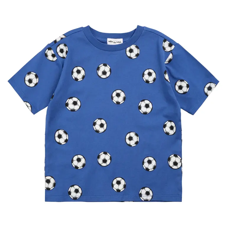 MILES THE LABEL T-SHIRT IMPRIMÉ SOCCER - BLEU ROYAL