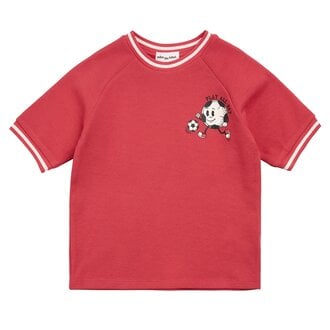 MILES THE LABEL MILES - T-SHIRT EN COTON PIQUÉ SOCCER PLAY ALL DAY - ROUGE